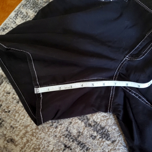 Vintage Black with White Stitch & Rhinestone Shorts - Picture 6 of 6